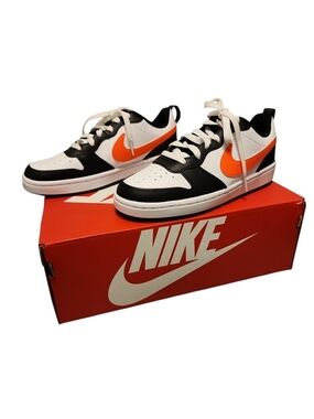 Nike Court Borough Low 2 In White, Black & Orange